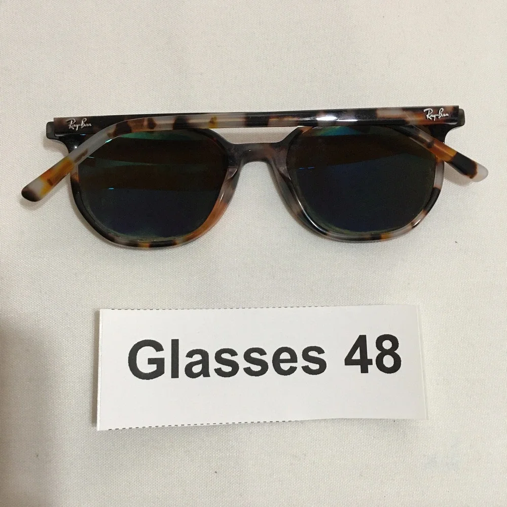 Ray-Ban Elliot RB2197 1357/57 Striped Havana Tortoise Polarized Sunglasses 52mm